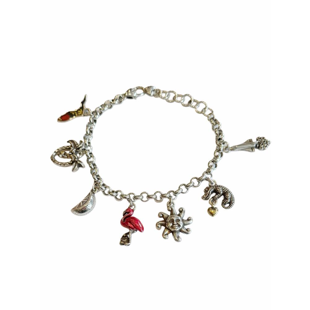 Brighton Florida State Silver Charm Bracelet
